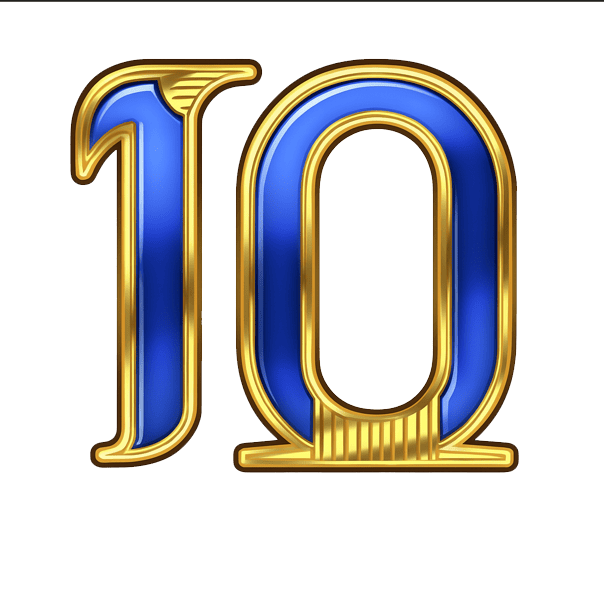 Ten - symbol - Book of Dead