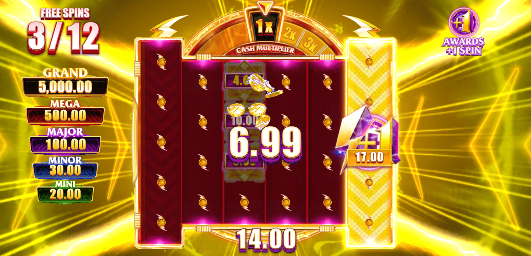Gold Blitz Slot - Respin Feature and Bonus Collect Meter