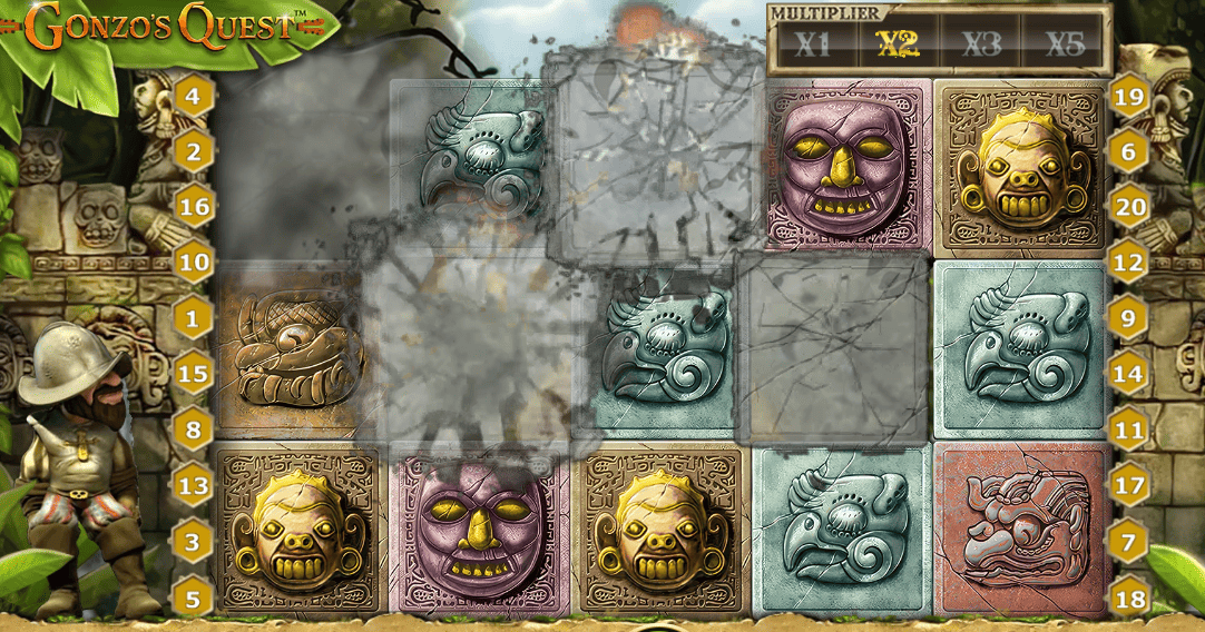 Gonzo's Quest Slot-Avalanche Feature and Multiplier Escalation