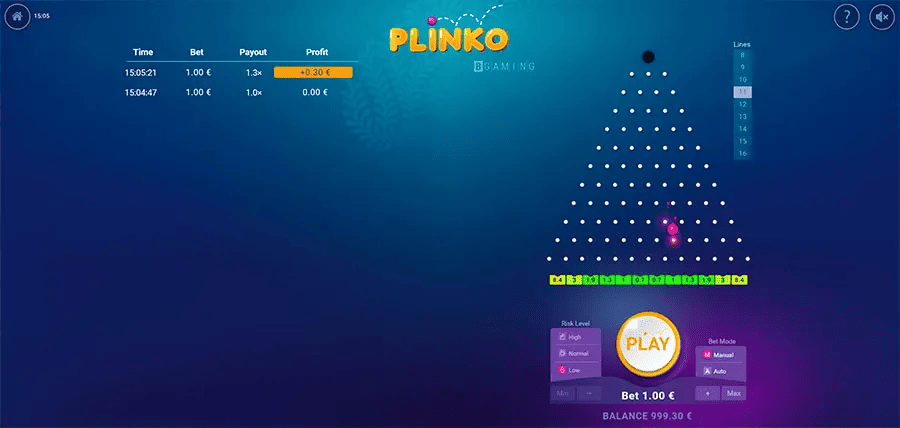 Plinko game BGaming