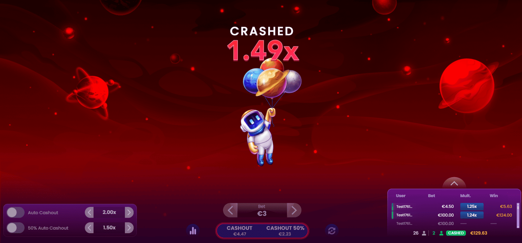 Spaceman Crash Game Mechanic Works