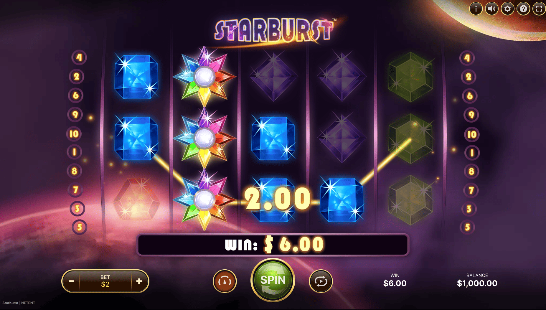 Starburst Slot - Win-Both-Ways Payment System